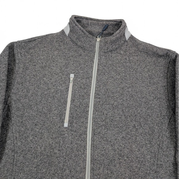 Peter Millar Condor Sweater Fleece Jacket Mens Large Gray Crown Sport Full Zip - Picture 6 of 10